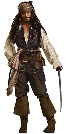 kartonová postava v životní velikosti Jack Sparrow (Johnny Depp)